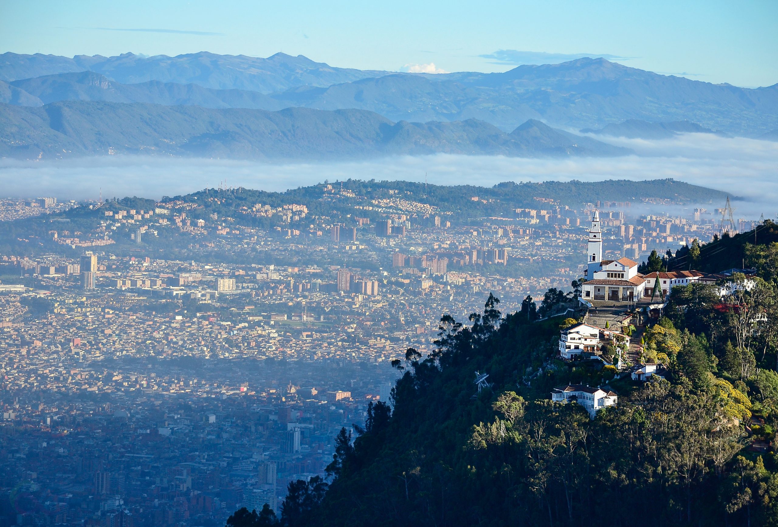 Colombia panorama Bogota and mountains