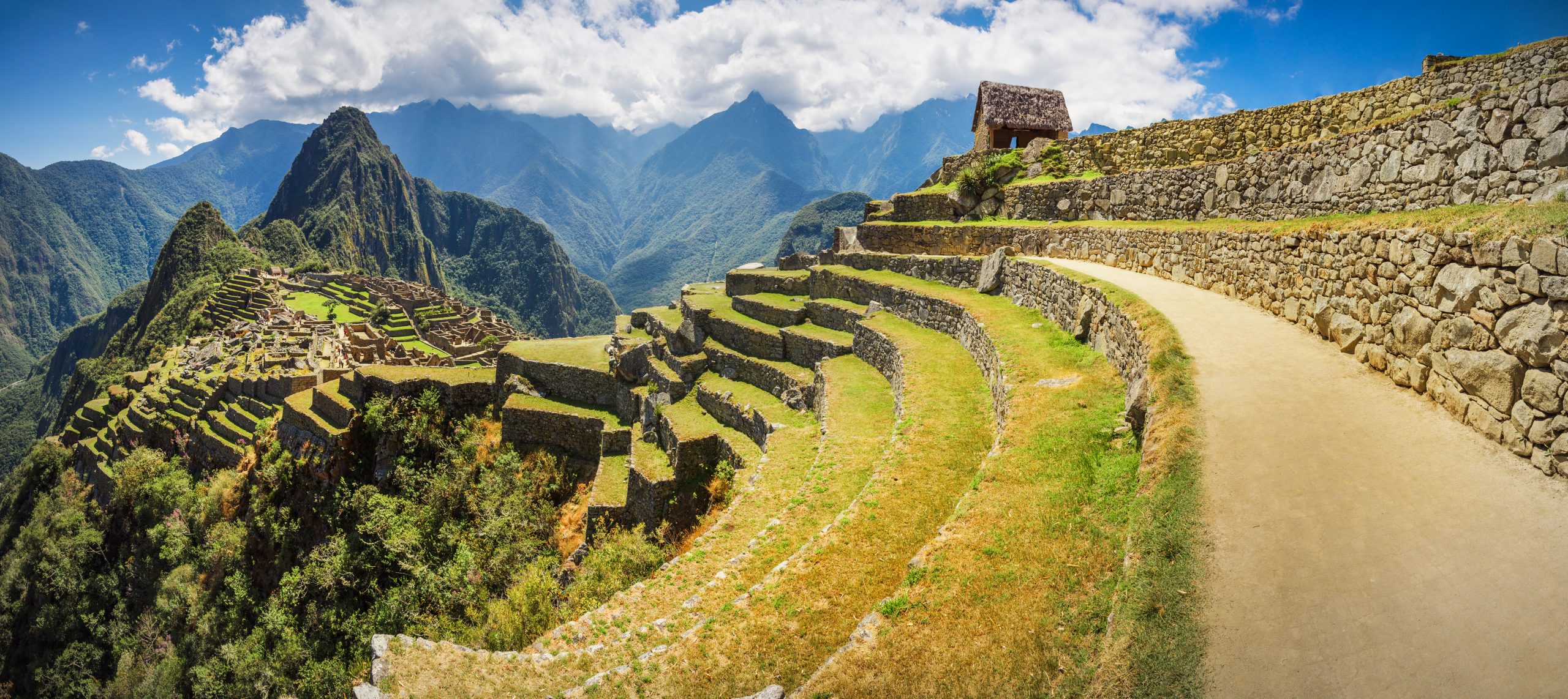 Machu Picchu terraces and mountains