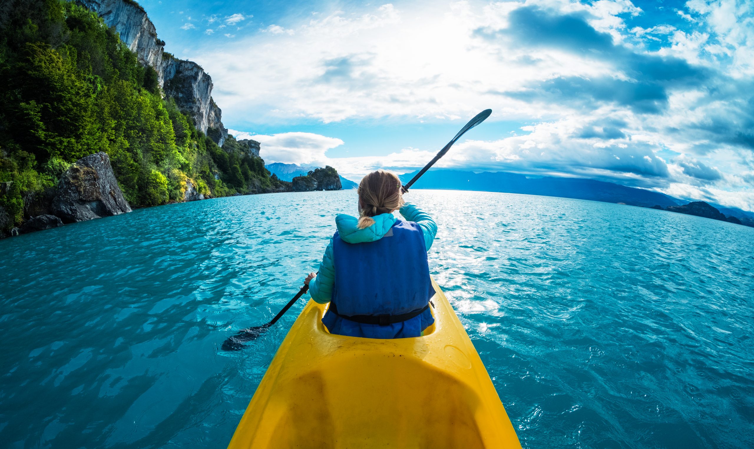 Chile Lake General Carrera kayaking