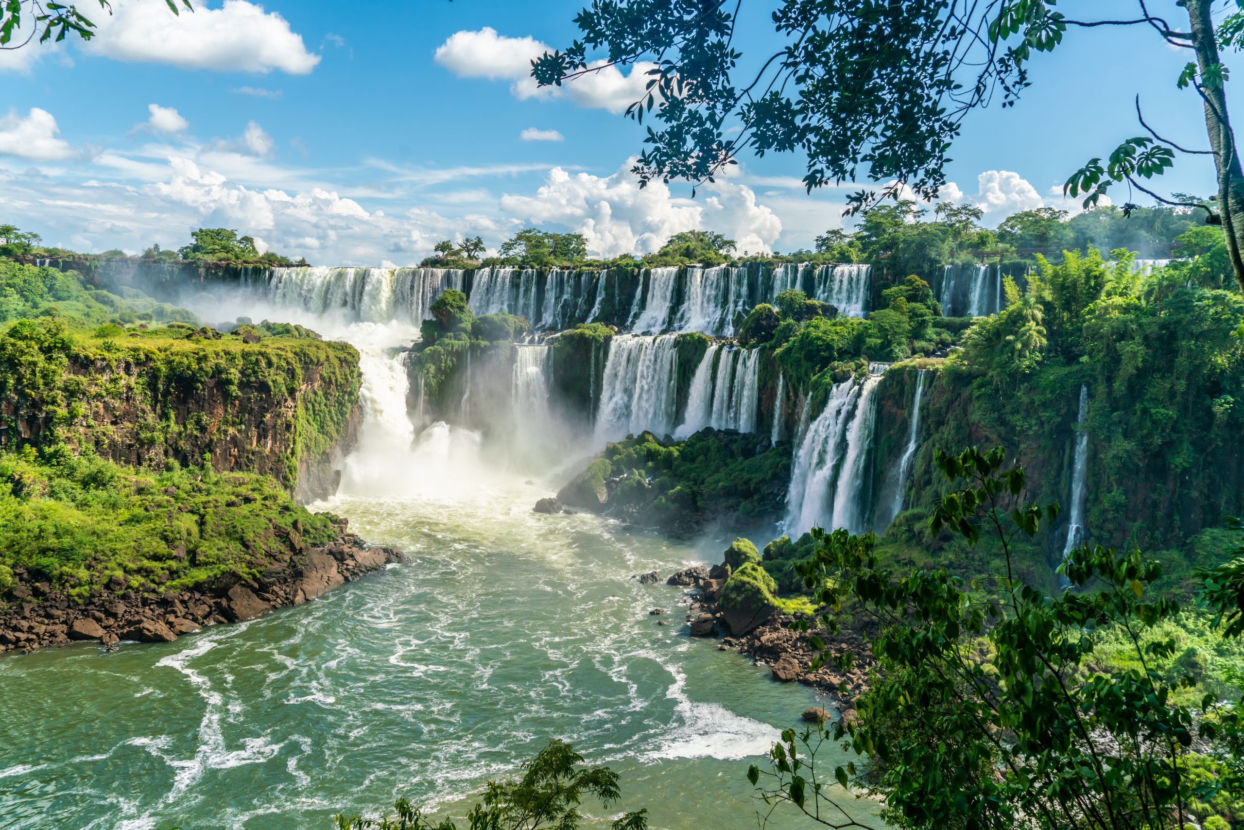 Argentina Iguazu Falls Jungle cascades