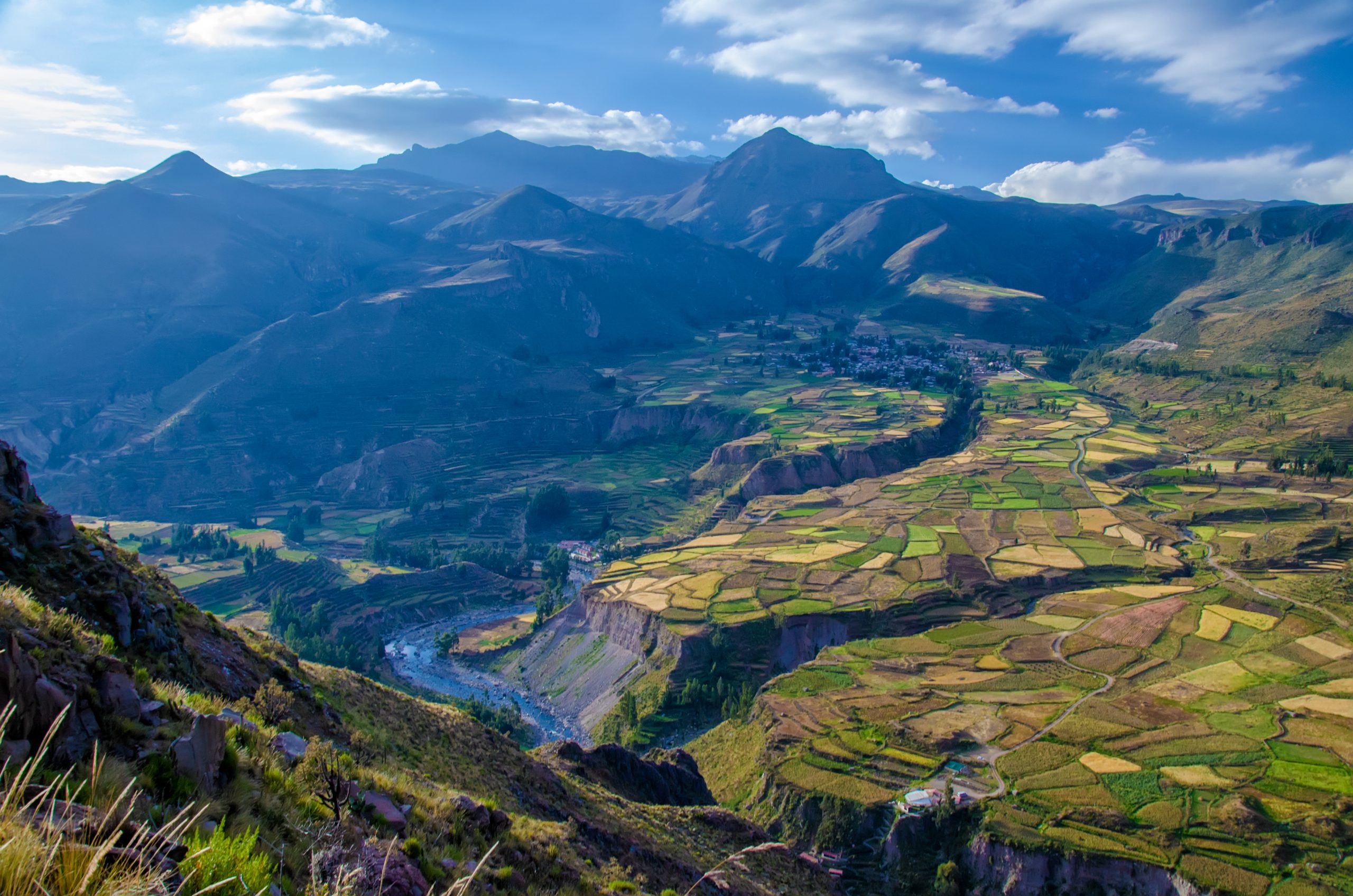 Peru Colca Canyon panoramic mountain view