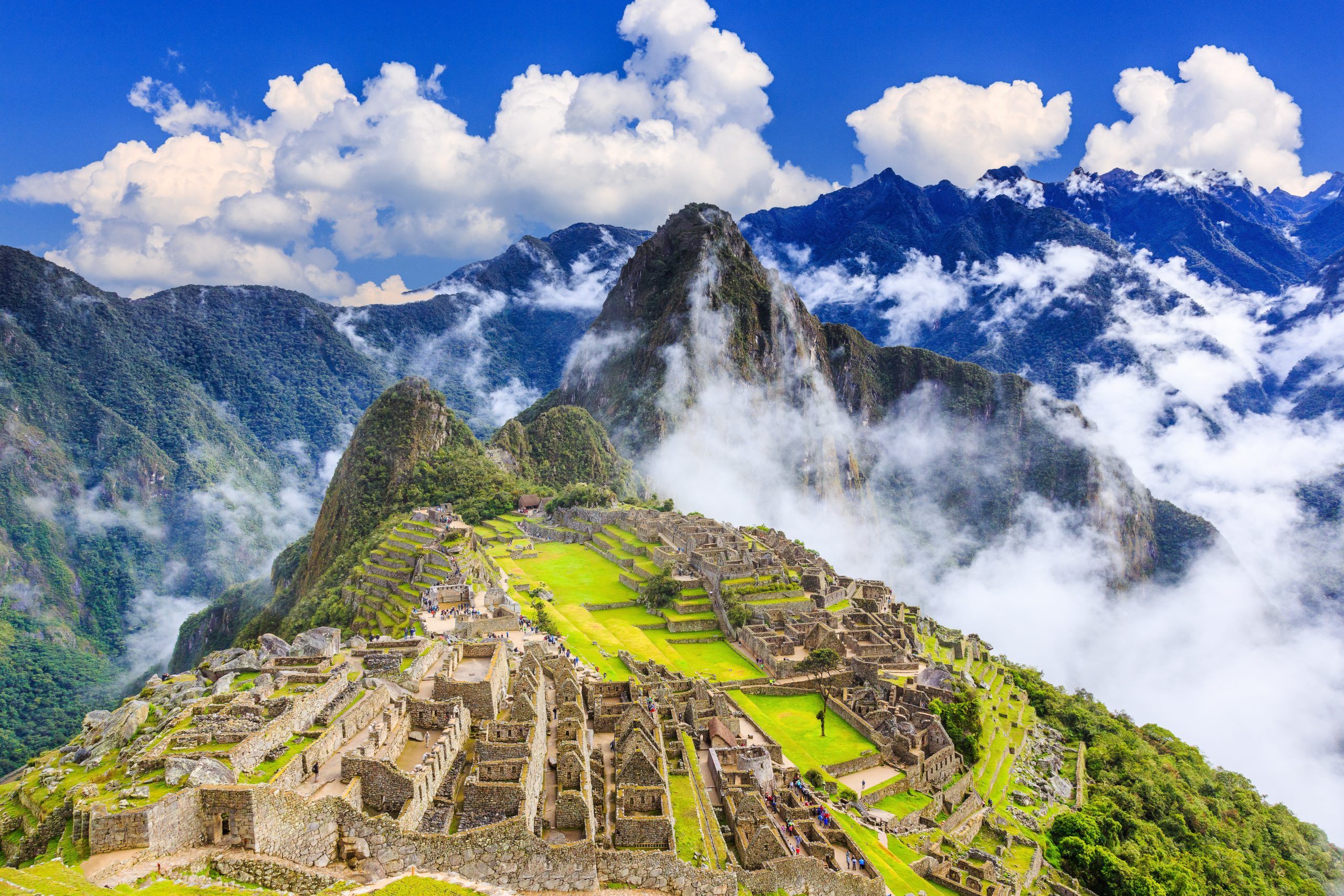 Peru Machu Picchu morning clouds